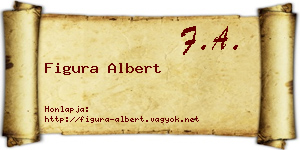 Figura Albert névjegykártya